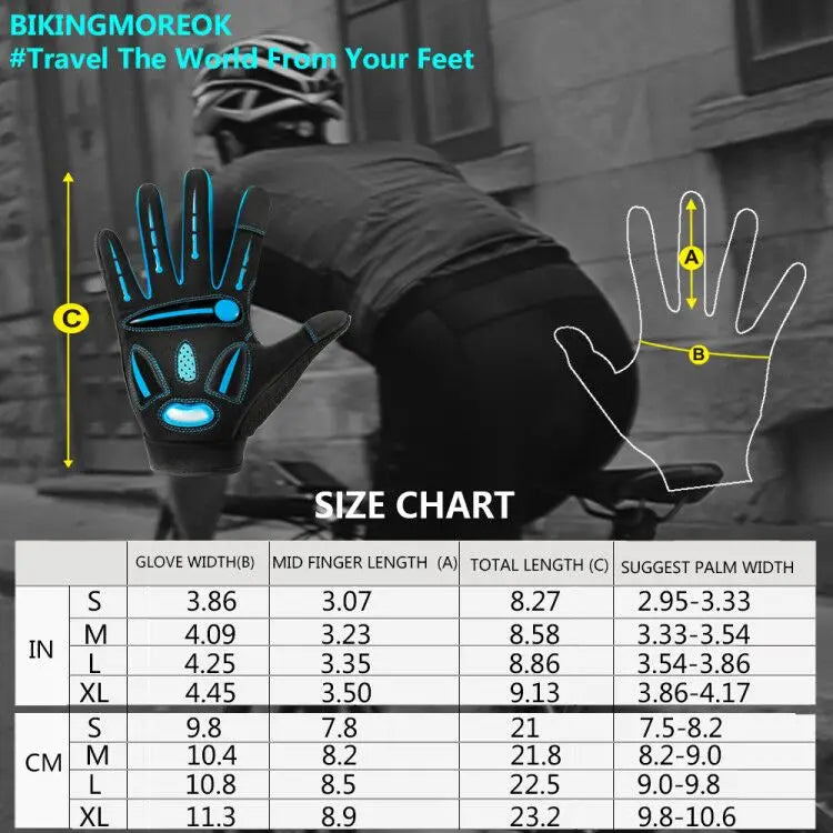 MOREOK Gel Shockproof MTB Cycling Gloves Breathable Durable Non-slip Biking Gloves for Men Women