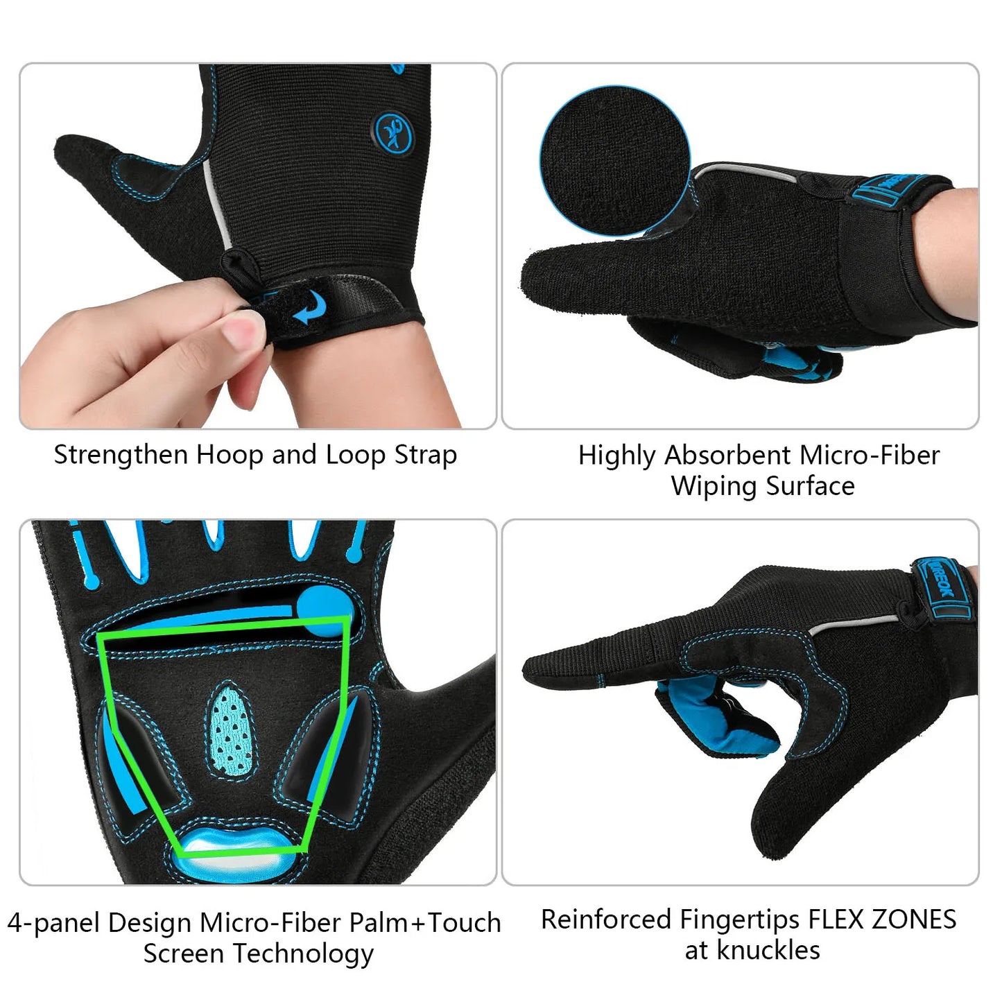 MOREOK Gel Shockproof MTB Cycling Gloves Breathable Durable Non-slip Biking Gloves for Men Women