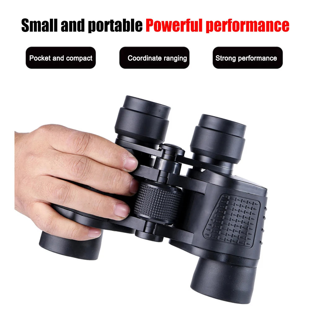 80x80 Night Vision Scope Portable High Magnification Binoculars Telescope with Storage Bag for Sports, Concerts, Bird Watching