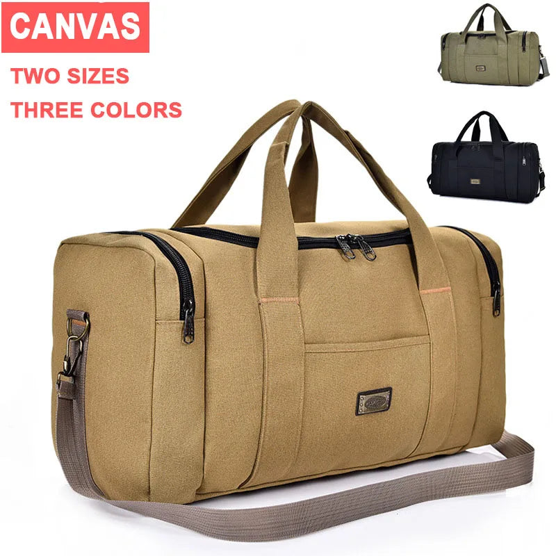 New Fashion Canvas Travel Bags / Vintage Duffel Shoulder Bag /Handbag  Capacity/ Carry on Luggage