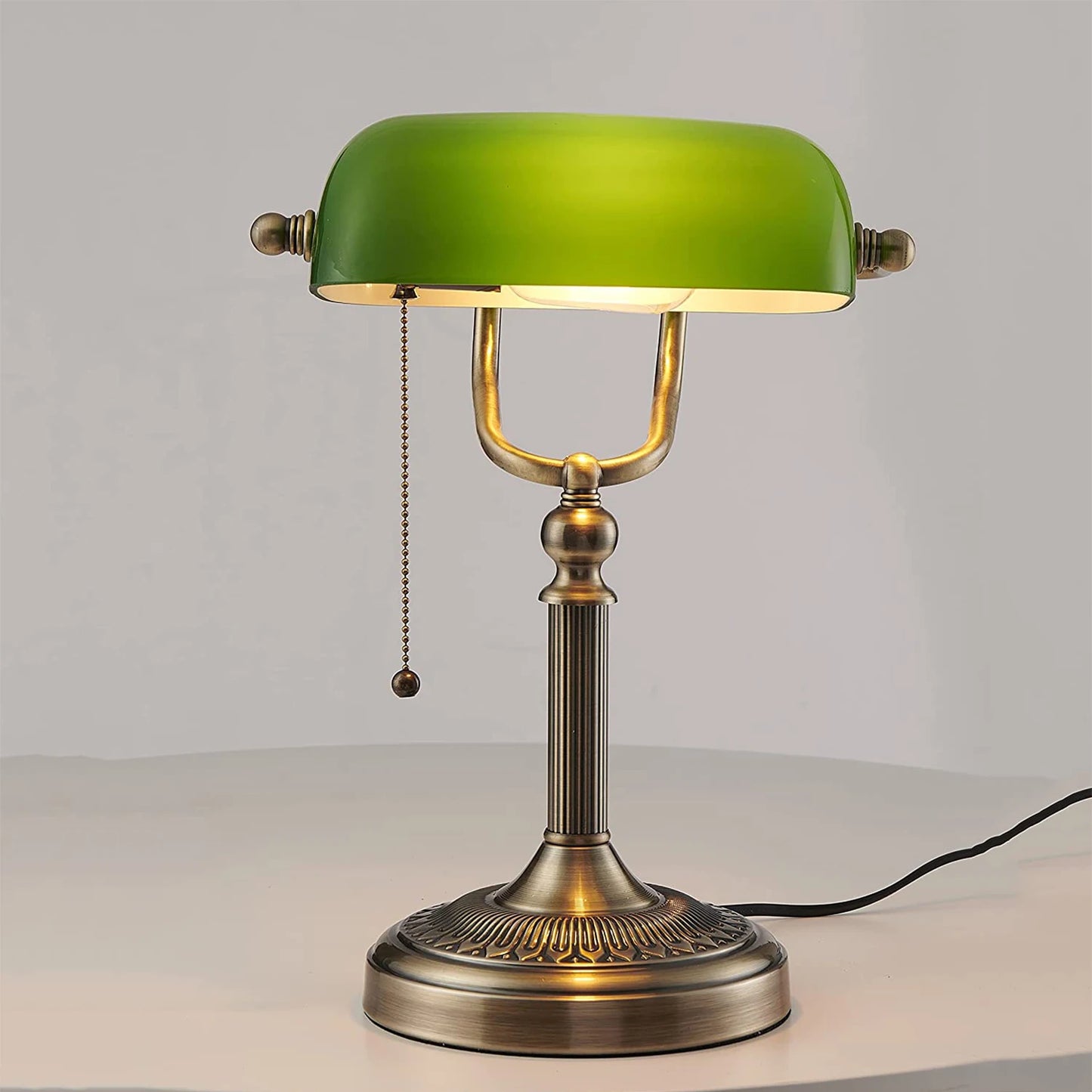 New Plug In Baker's lamp Glass Shade with Zipper Switch  Living room, Bedroom, Sofa, Library