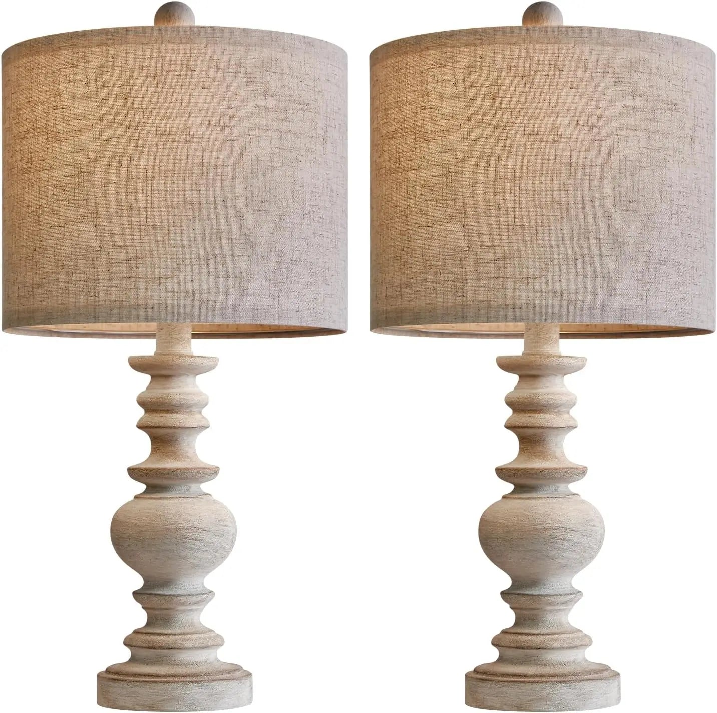 BOBOMOMO Tradition 20" Rustic Table Lamp Set of 2