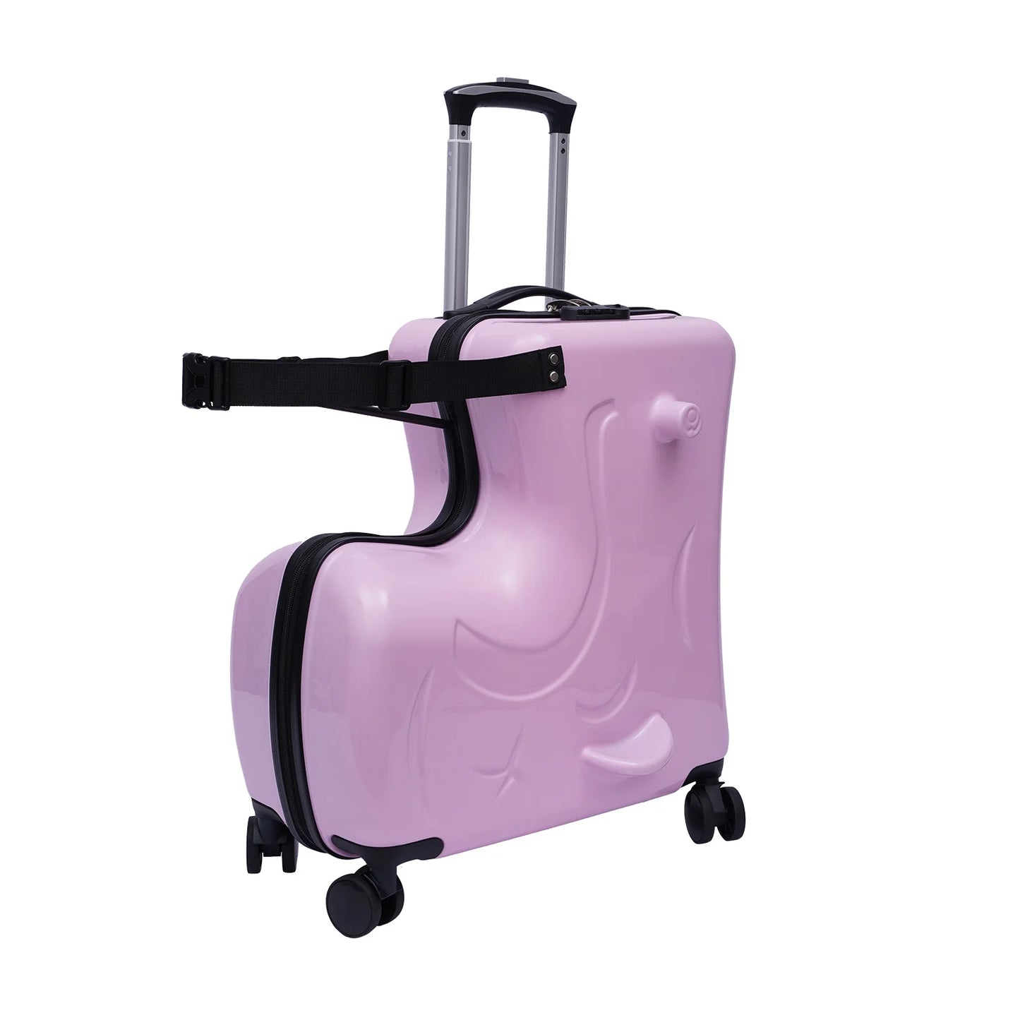 20"  Kids Ride-On Roll Spinner Suitcase; Waterproof in Pink or Blue