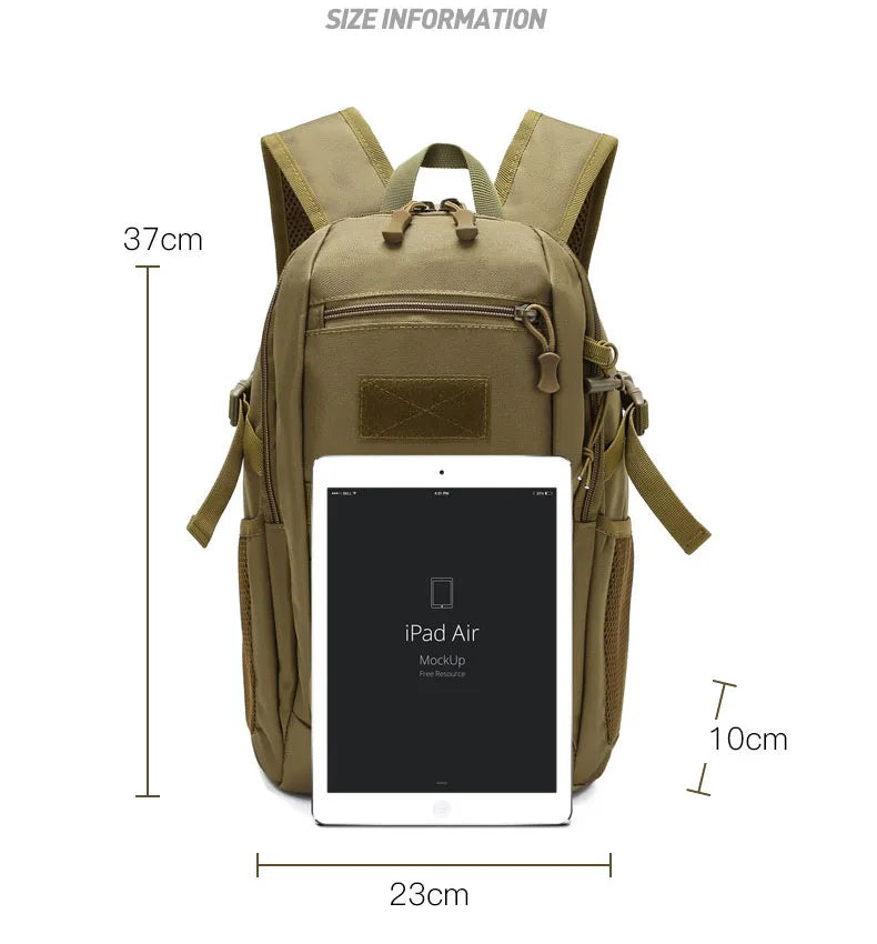 Small Mochila Fishing, Camping Backpack.  Waterproof Outdoor Tactical Men Sport Travel Bags Hunting Rucksacks