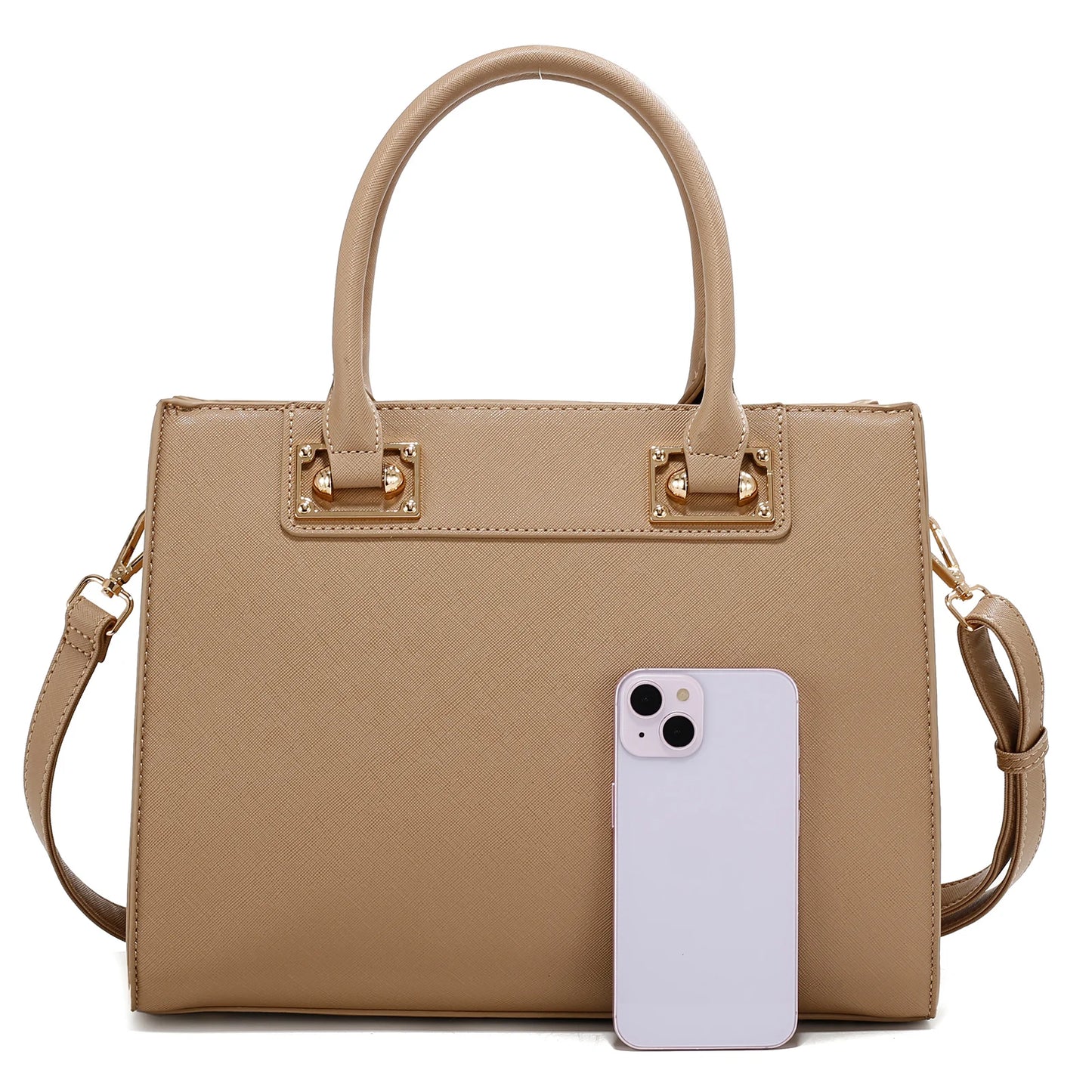 Spring and summer new light luxury large capacity commuter leather crossbody handbag for women