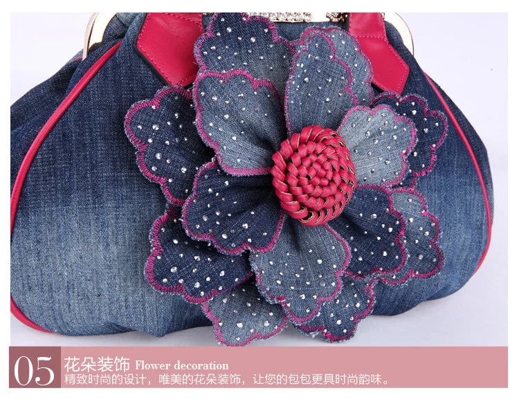 Denim Handbag for Women Evening Party Bag