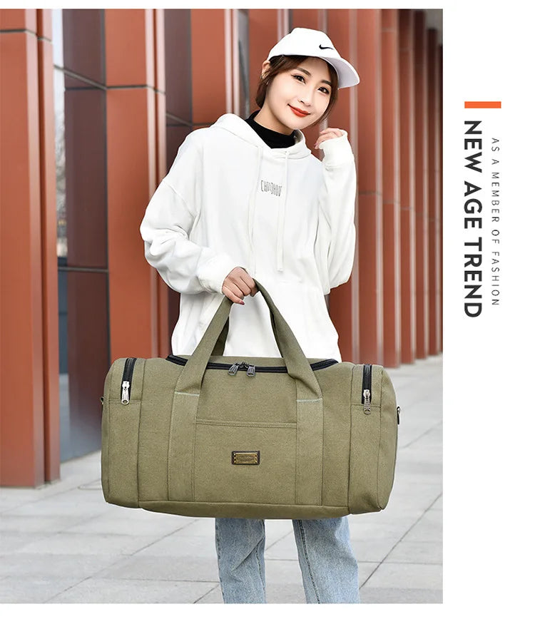 New Fashion Canvas Travel Bags / Vintage Duffel Shoulder Bag /Handbag  Capacity/ Carry on Luggage