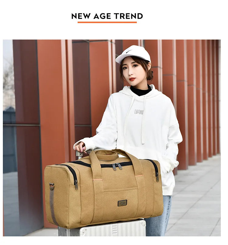 New Fashion Canvas Travel Bags / Vintage Duffel Shoulder Bag /Handbag  Capacity/ Carry on Luggage