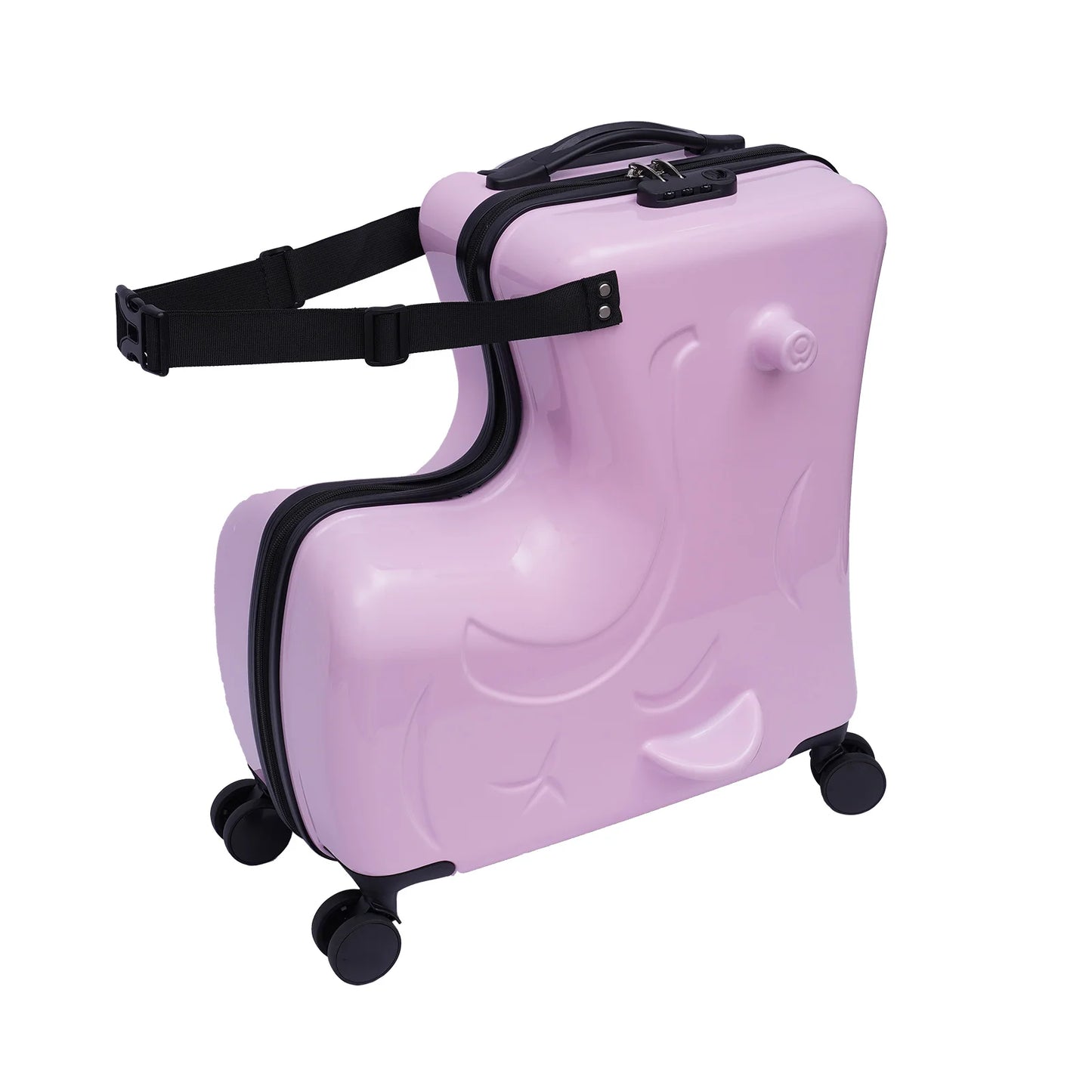 20"  Kids Ride-On Roll Spinner Suitcase; Waterproof in Pink or Blue