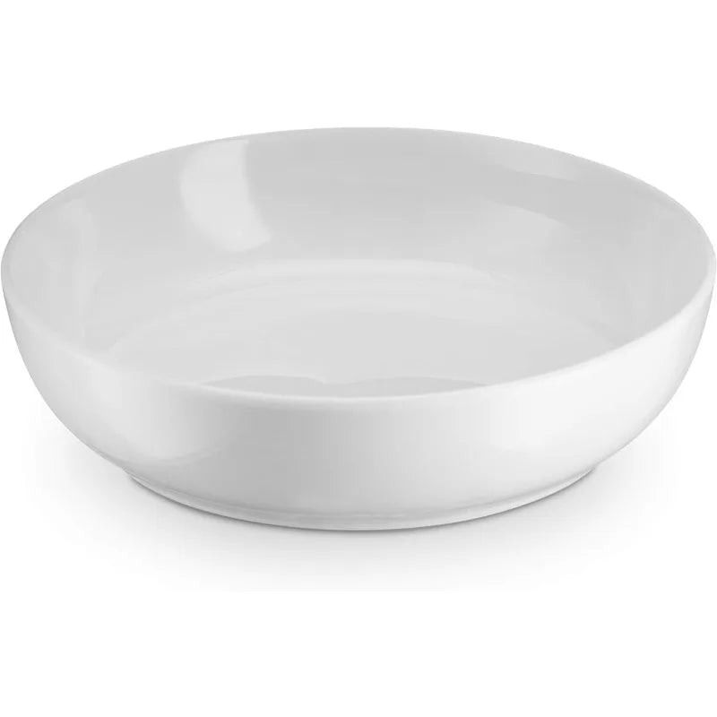 Set of 4 Ceramic, Large Capacity 40 Oz, (White) Serving Bowls, Microwave & Dishwasher Safe.