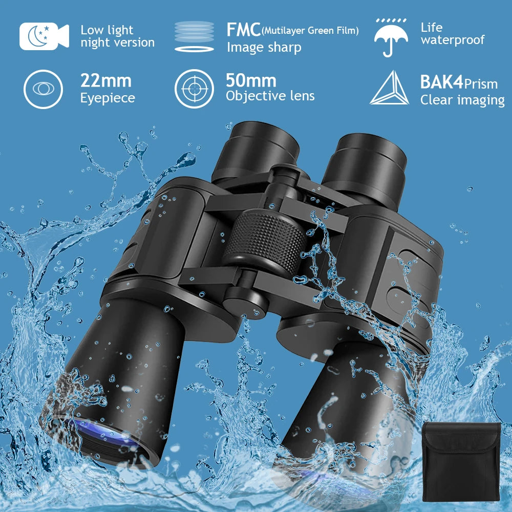 180x100 Zoom Binoculars Professional HD Day Night Vision