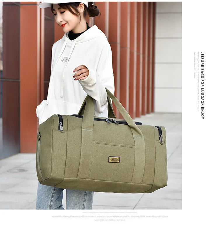 New Fashion Canvas Travel Bags / Vintage Duffel Shoulder Bag /Handbag  Capacity/ Carry on Luggage