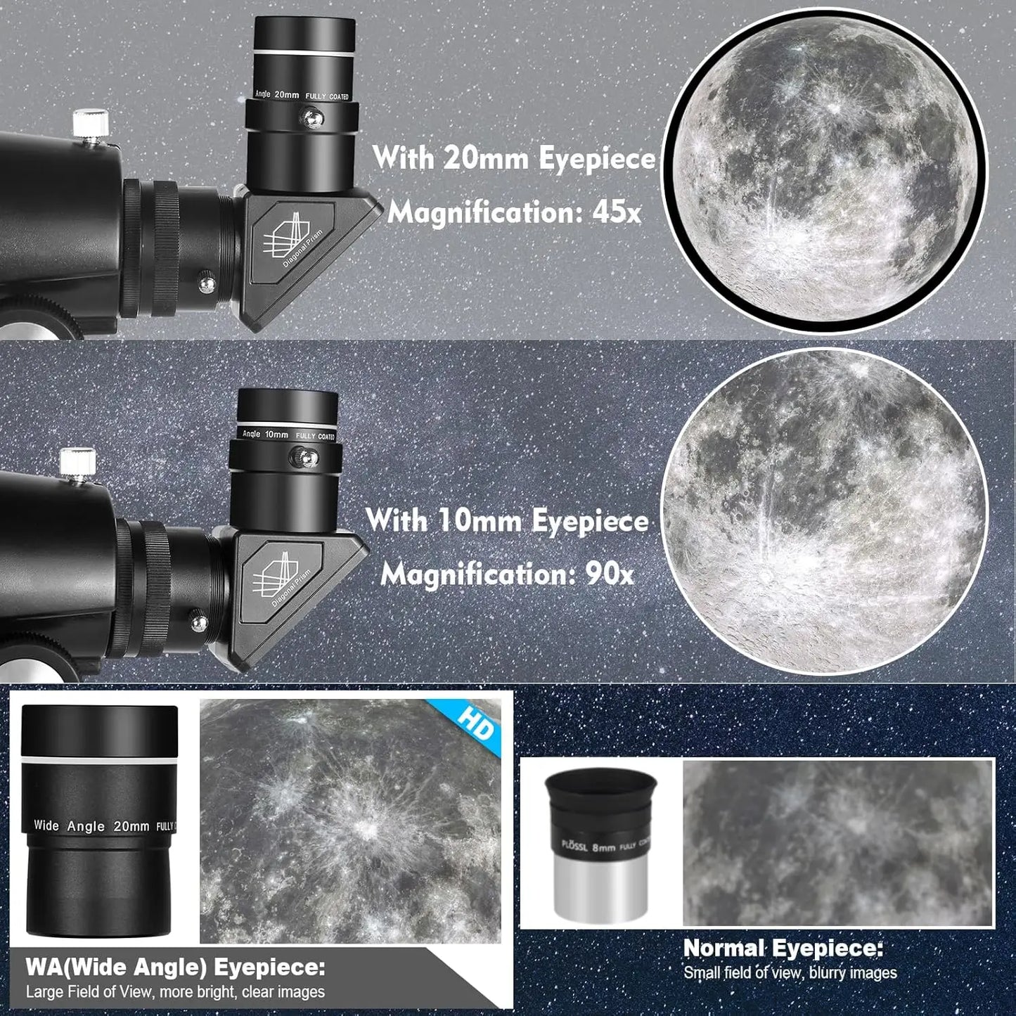 High Powered, Travel Telescope Adults/ Astronomy Beginners /Gifts