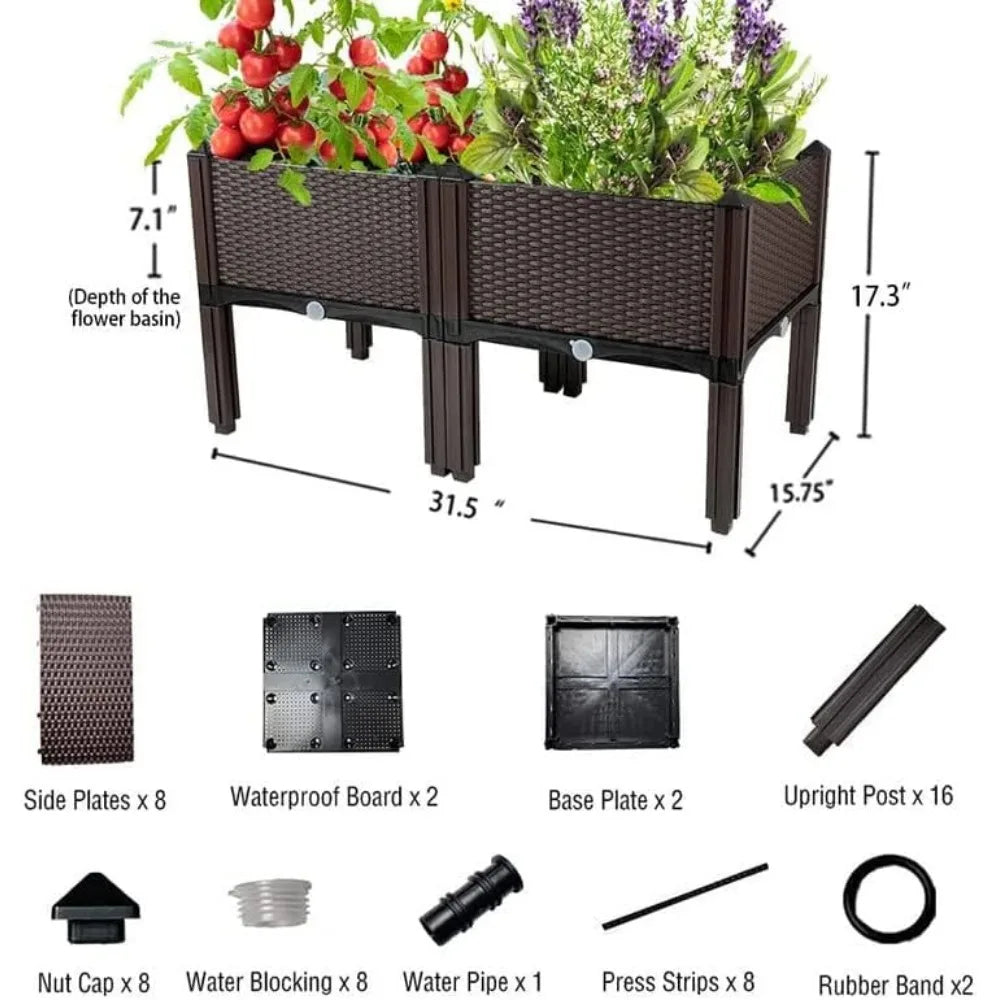 Raised Garden Bed with Legs Planter Box for Outdoor Plants