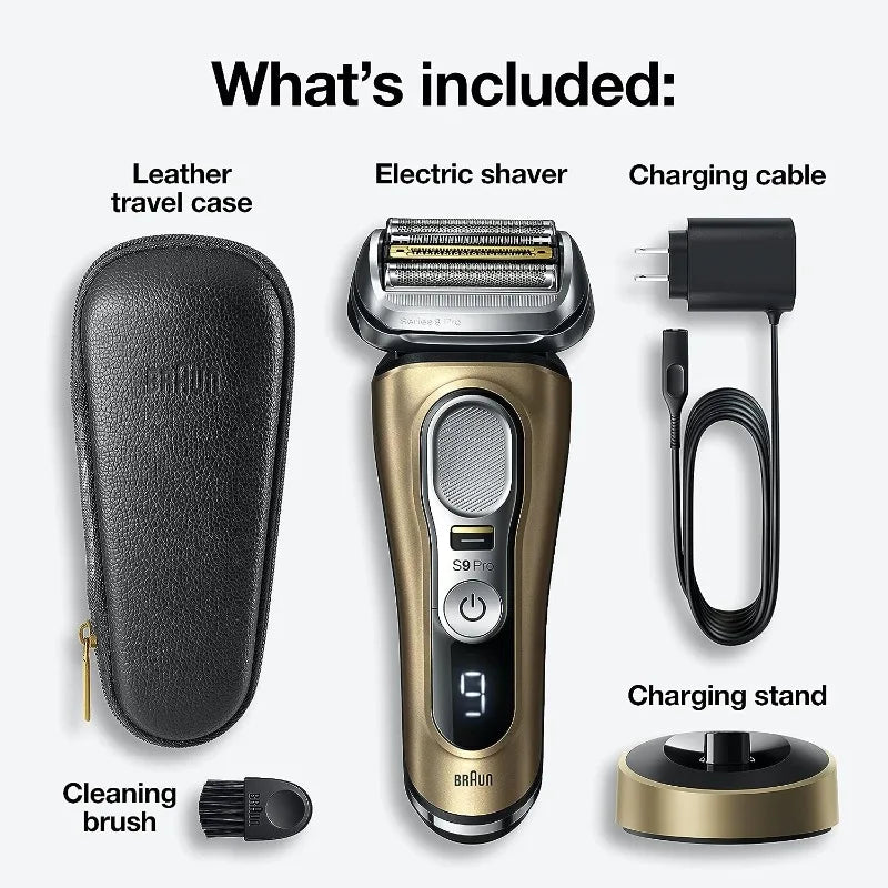 Braun Electric Razor for Men, Waterproof Foil Shaver,Series 9 Pro 9419s,Wet & Dry Shave, with ProLift Beard Trimmer for Grooming