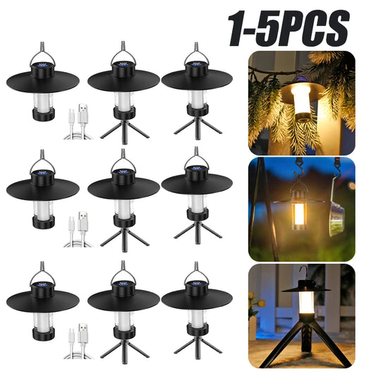 LED Decorative Hanging Lights Type-c Charging with Hook/ Camping Lamp Dimmable , Lightweight