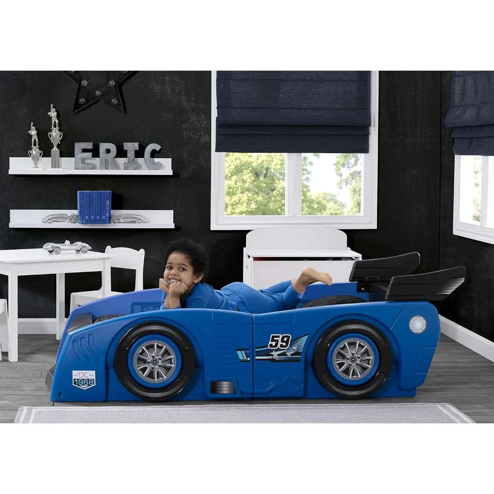 Grand Prix Race Car Toddler-to-Twin Bed, Blue