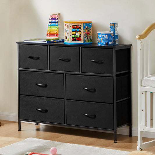 DRESSER For Bedroom With 7 Fabric Drawers; Organizer; Storage Closet; OR Living Room Display Cabinet