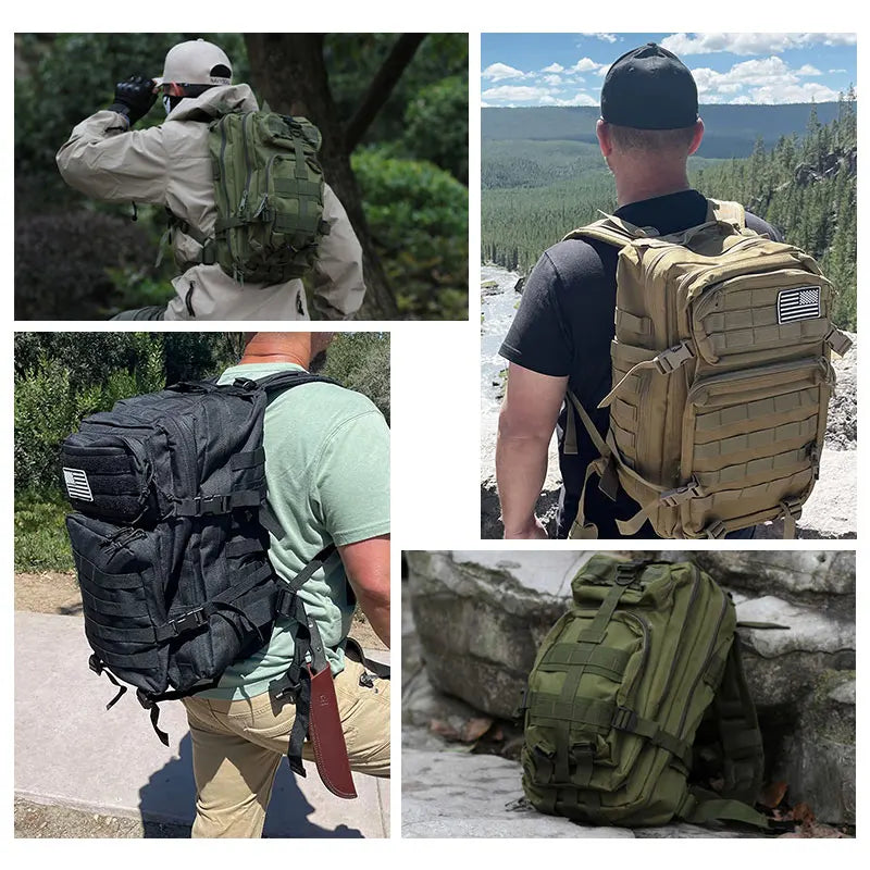 50L Tactical Backpack Men's Travel/Large Capacity Rucksacks Men /Waterproof Outdoor Sports Multi-functional Bags