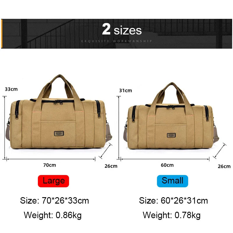 New Fashion Canvas Travel Bags / Vintage Duffel Shoulder Bag /Handbag  Capacity/ Carry on Luggage