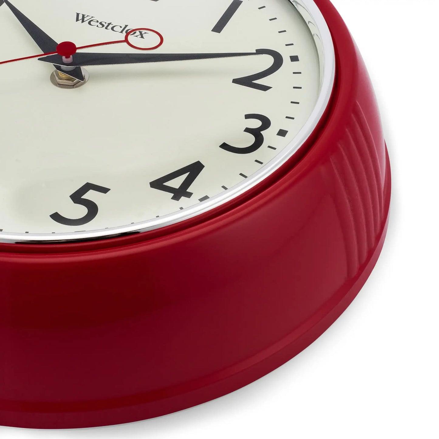 9.5" Red Retro 1950s  Wall Clock