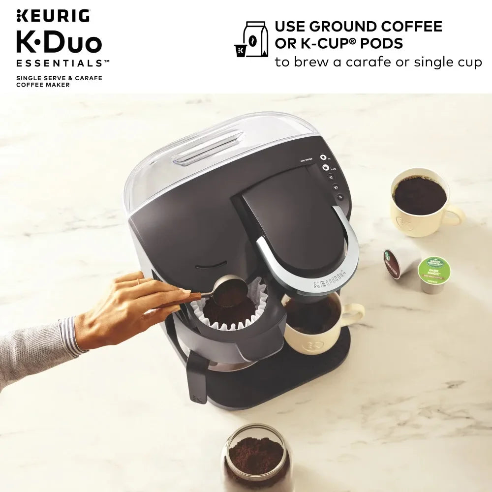 Keurig K-Duo Essentials Black Single-Serve K-Cup Pod Coffee Maker