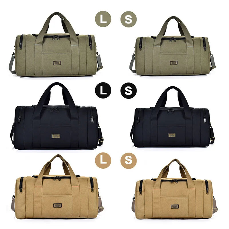 New Fashion Canvas Travel Bags / Vintage Duffel Shoulder Bag /Handbag  Capacity/ Carry on Luggage